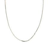Adjustable 0.9mm sterling silver box chain with sleek minimal pendant, featuring a delicate, shiny silver jewelry design.