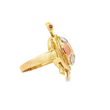 10 Karat Turtle Ring with Multitone Gold Shell