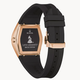 Bulova has created the Latin GRAMMY® Gemini, a new curved tonneau design. 
