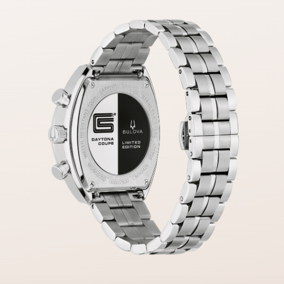 The new Bulova men’s Limited Edition Shelby Racer is inspired by the 50th Anniversary Aluminum Edition Daytona Coupe