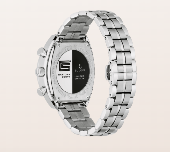 The new Bulova men’s Limited Edition Shelby Racer is inspired by the 50th Anniversary Aluminum Edition Daytona Coupe