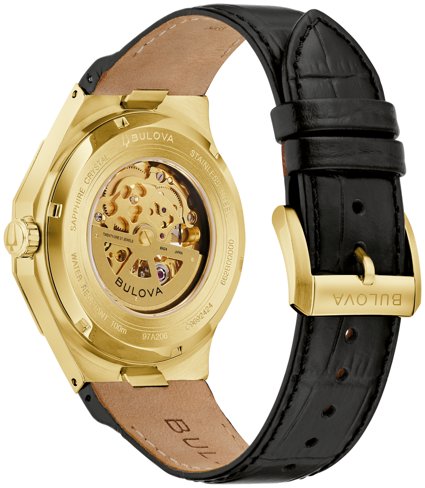 This Bulova men’s watch from the Prestige collection balances bold design with a refined presence.