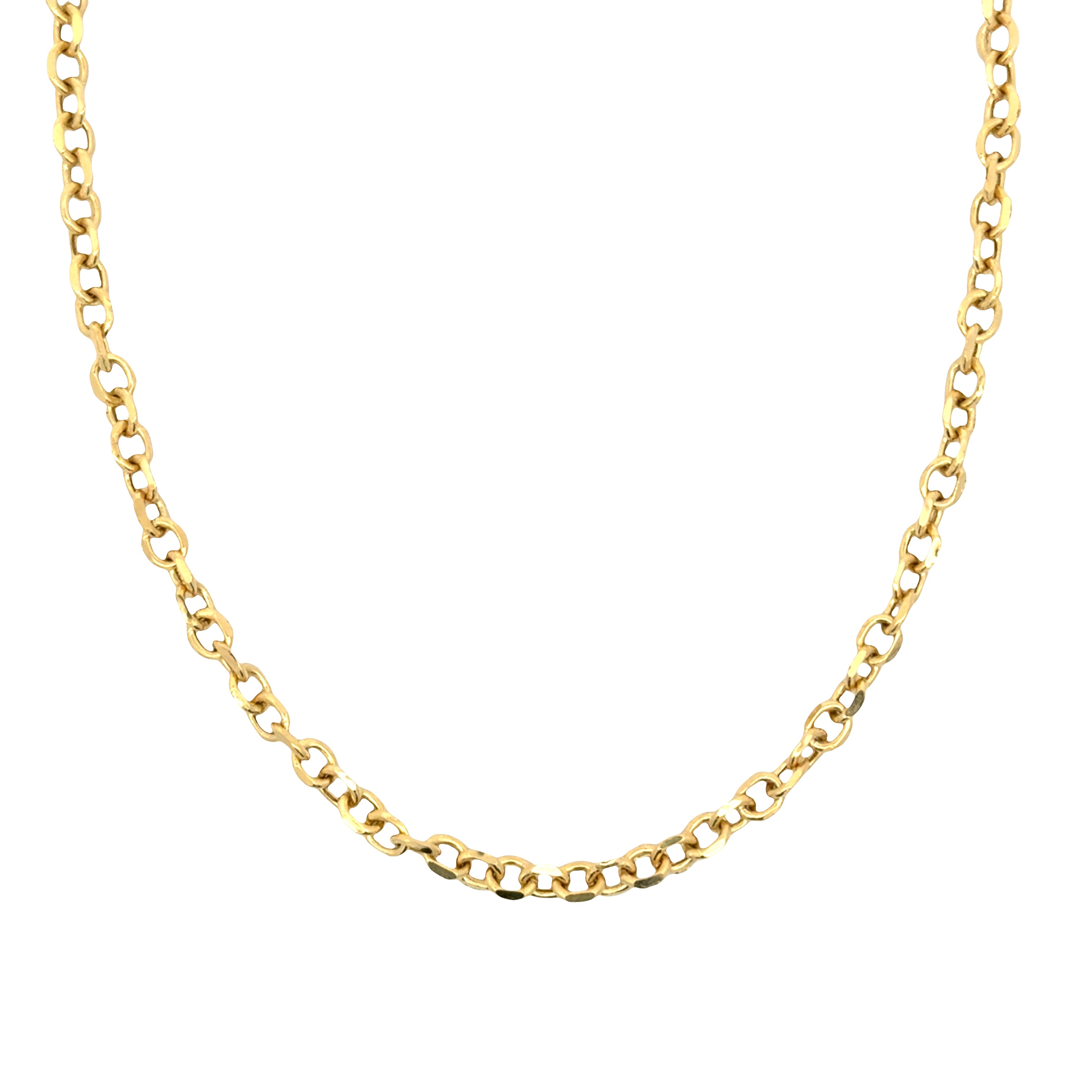 Yellow gold cable chain available at Solomon Jeweler Kansas.