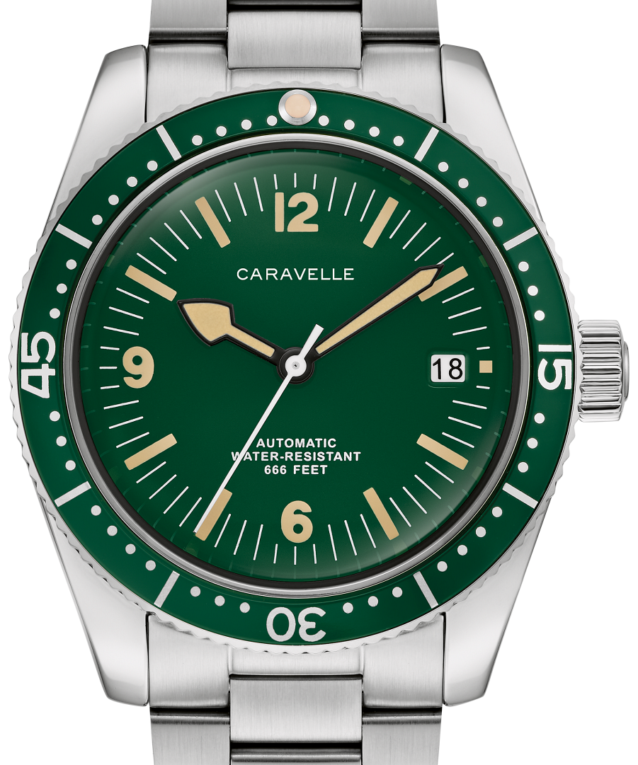 The men’s Caravelle Sea Hunter is reborn for the modern age. Experience an icon remade with the men’s Caravelle Sea Hunter.