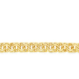 10 karat solid gold chino link bracelet with high polish finish