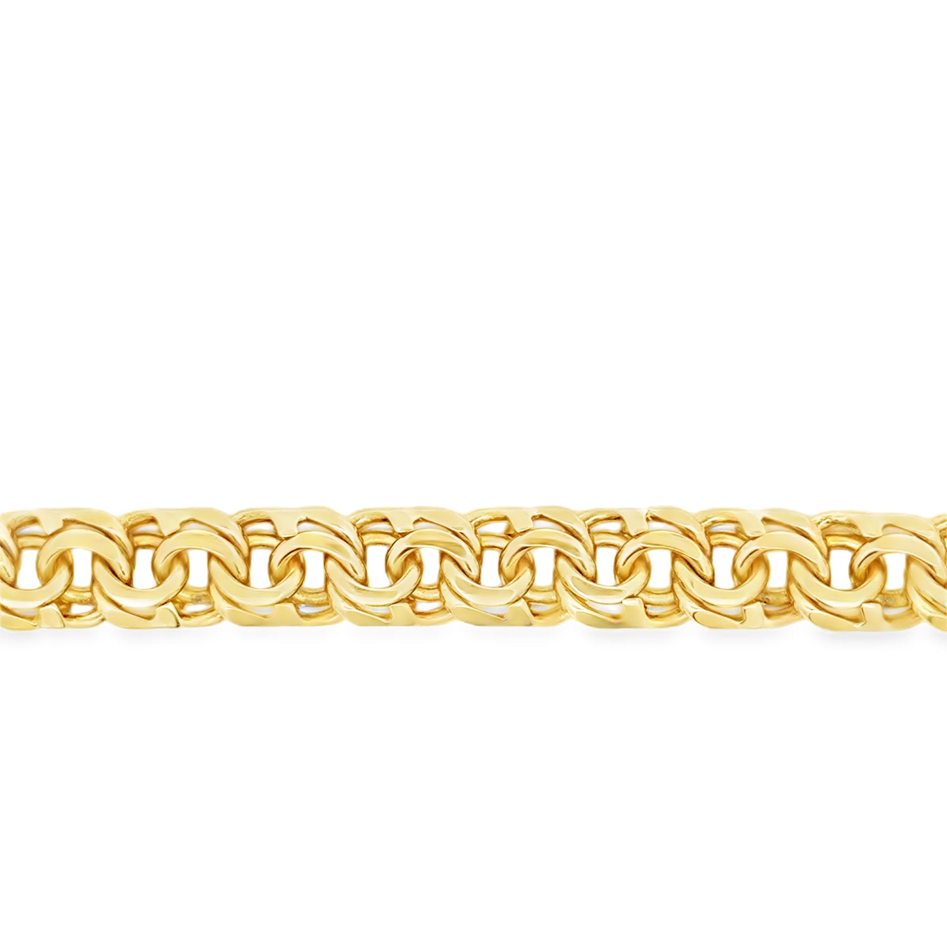 10 karat solid gold chino link bracelet with high polish finish
