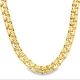 10K hollow Chino link chain necklace in yellow gold by Solomon Jeweler