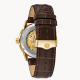Sophisticated design with full exhibition dial and case-back. 