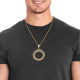 10K Yellow Gold Coin Bezel with CZ Accents (Fits 50 Pesos Coin) - Solomon Jewelers