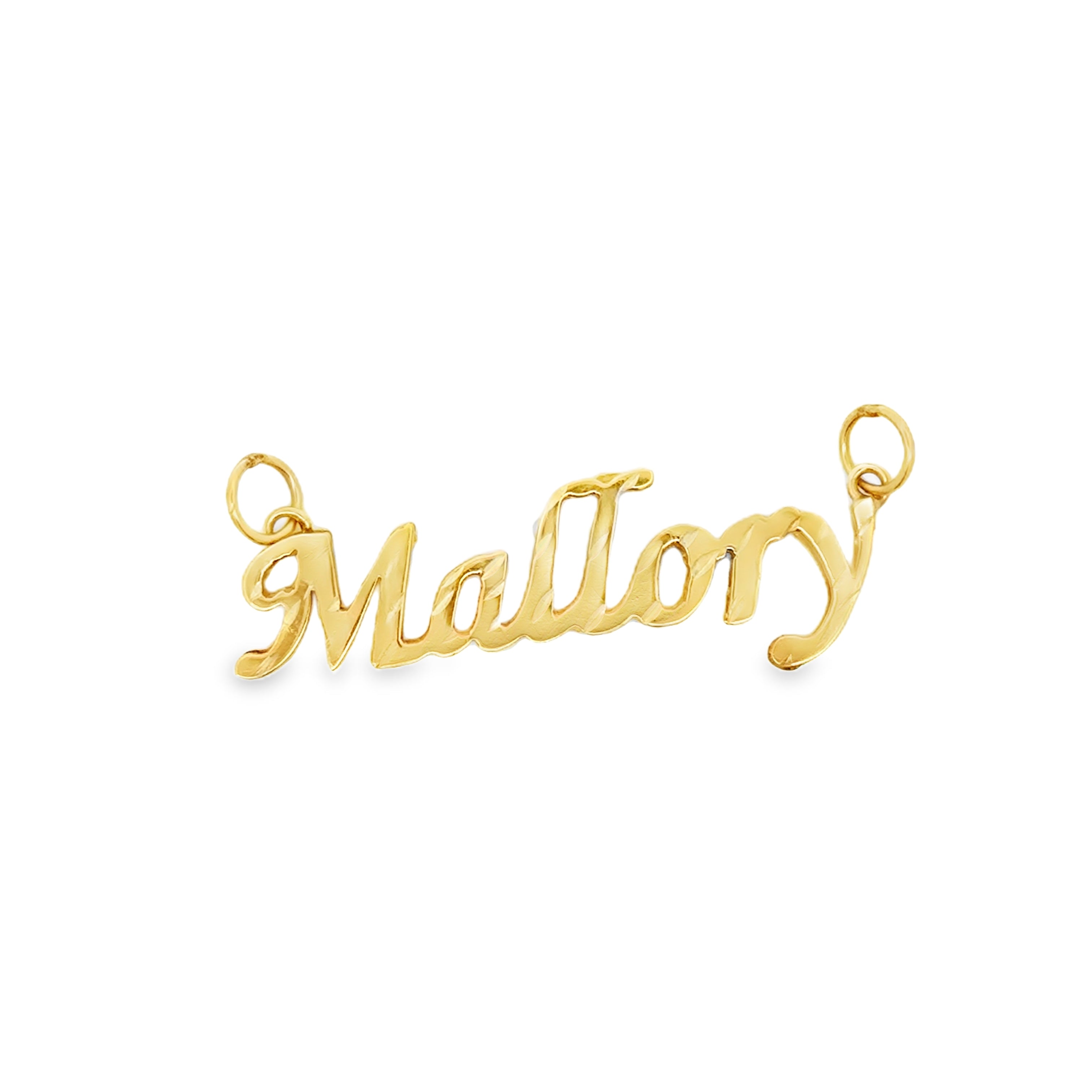 Solid Gold Nameplate Pendant – Custom Made to Order