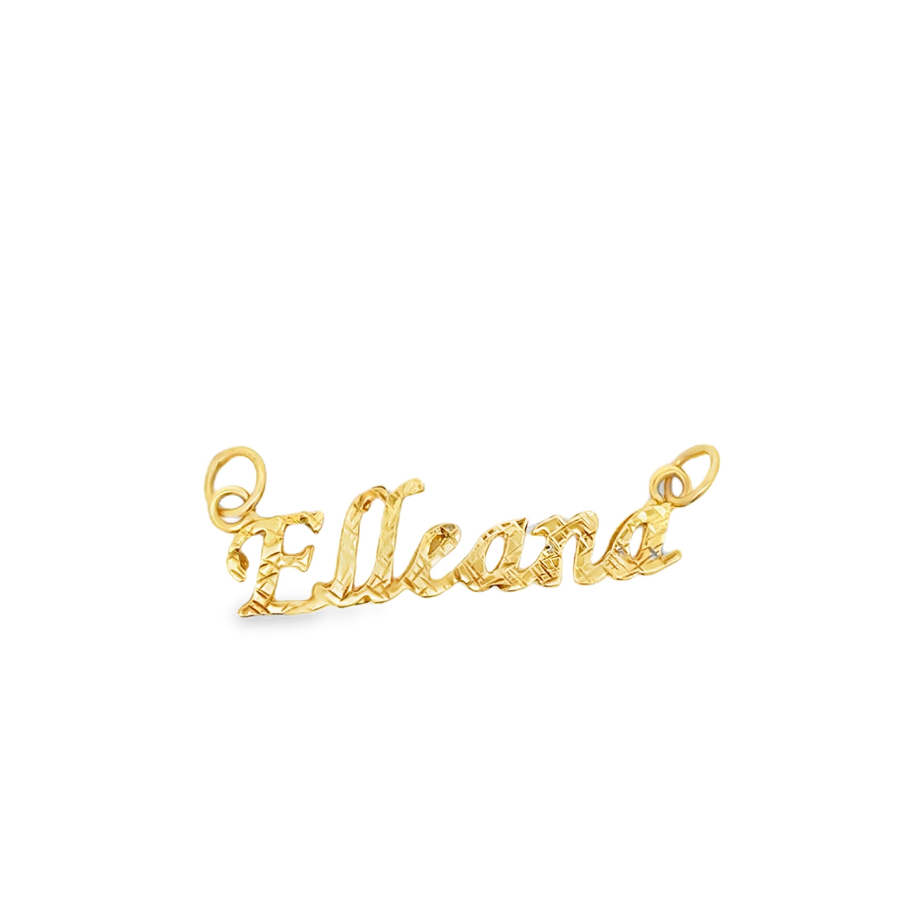 Custom 10K Gold Script Nameplate Pendant