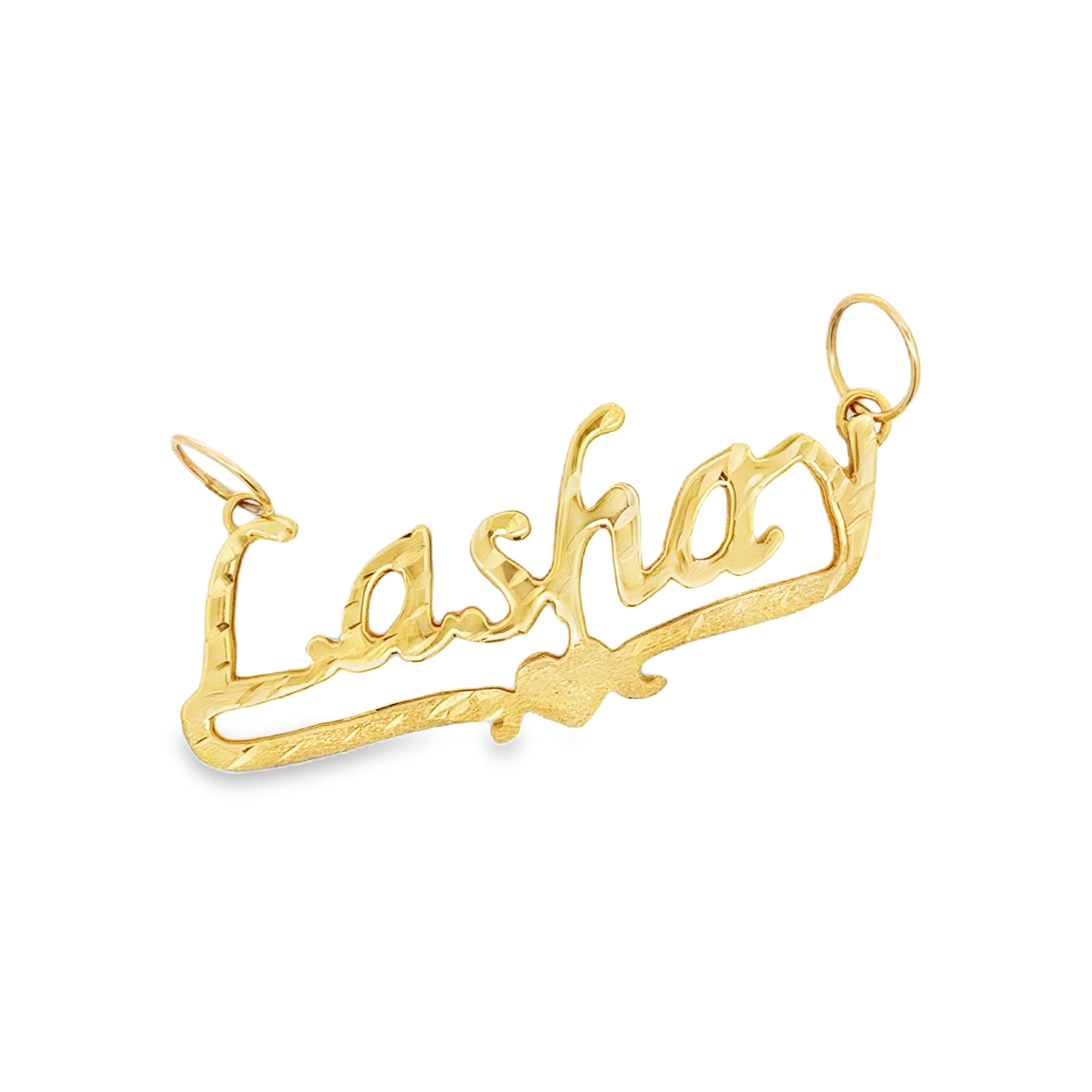 Solid Gold Nameplate Pendant – Custom Made to Order