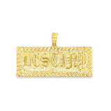 solid custom gold nameplate in 10karat and 1karat gold