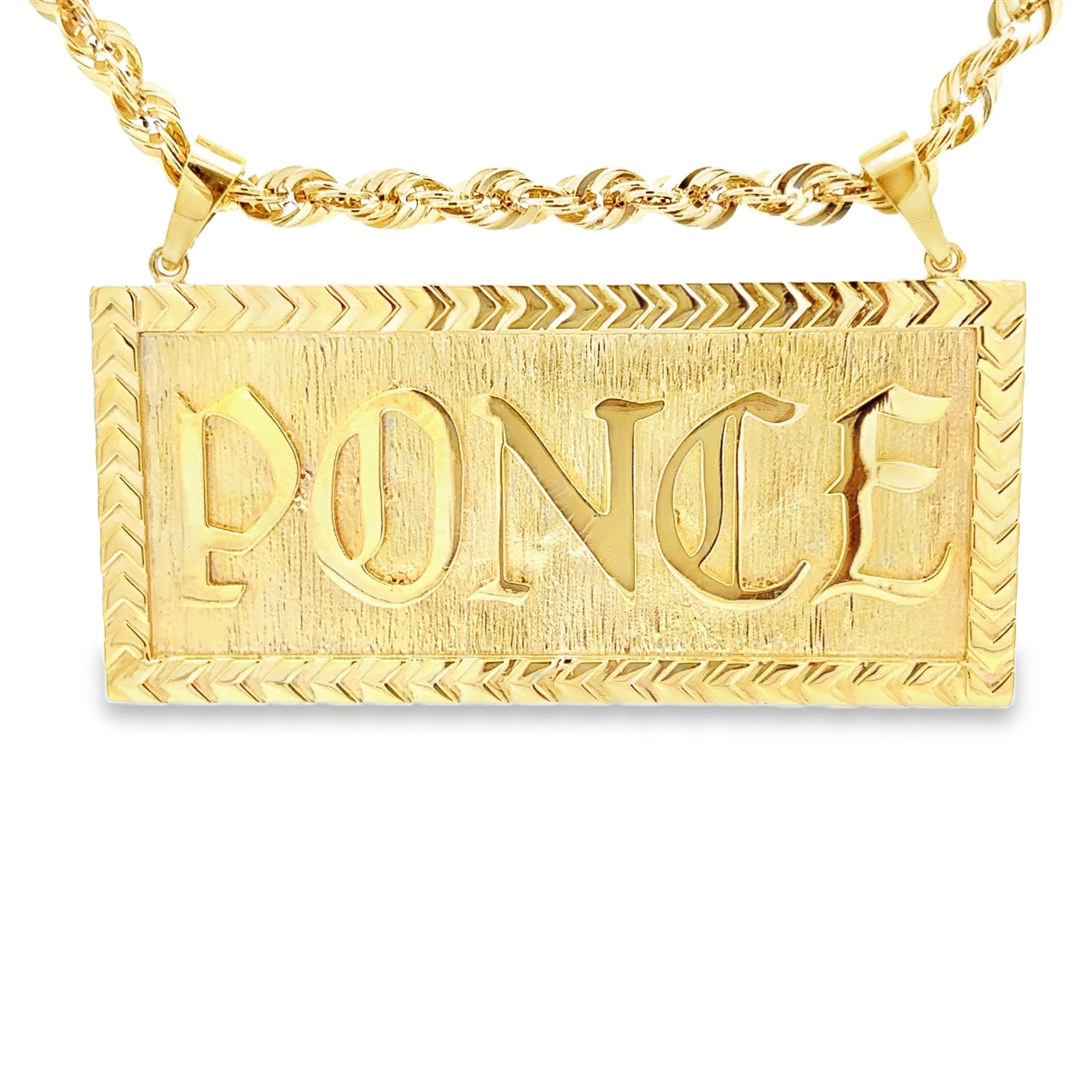 10K/14K Yellow Gold Custom Name Pendant – Solomon Jeweler