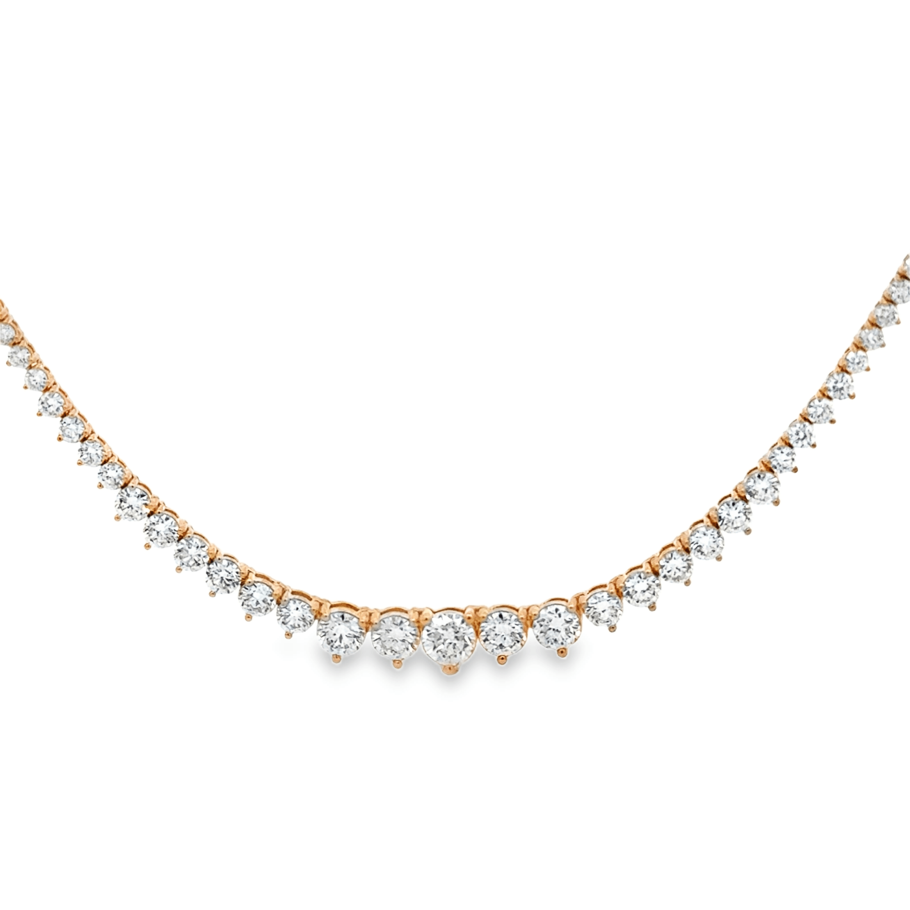 14K Gold Graduated Lab Diamond Tennis Necklace – Solomon Jeweler