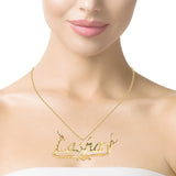 Customized Gold 3D Nameplate with Heart