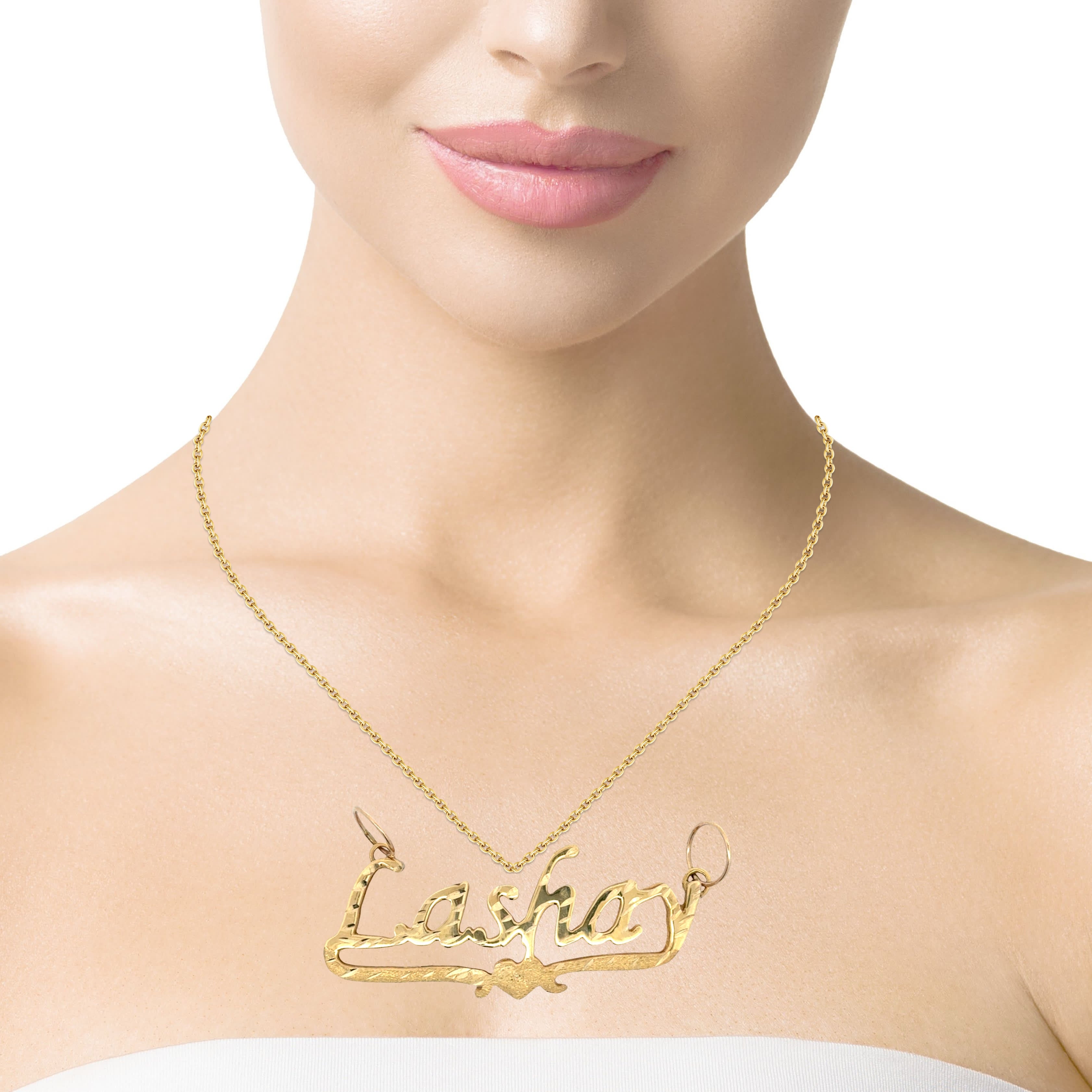 Customized Gold 3D Nameplate with Heart
