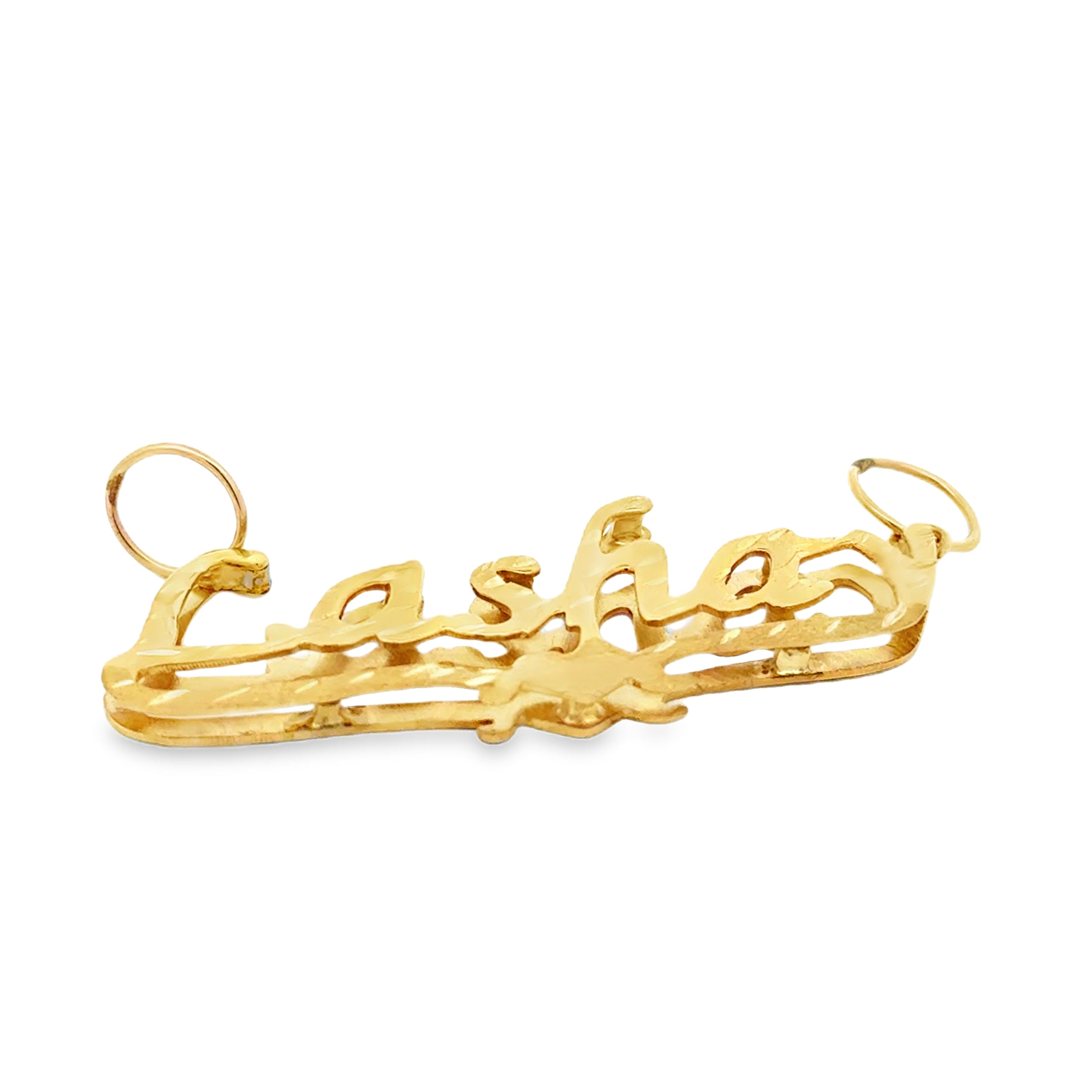 Customized Gold 3D Nameplate with Heart