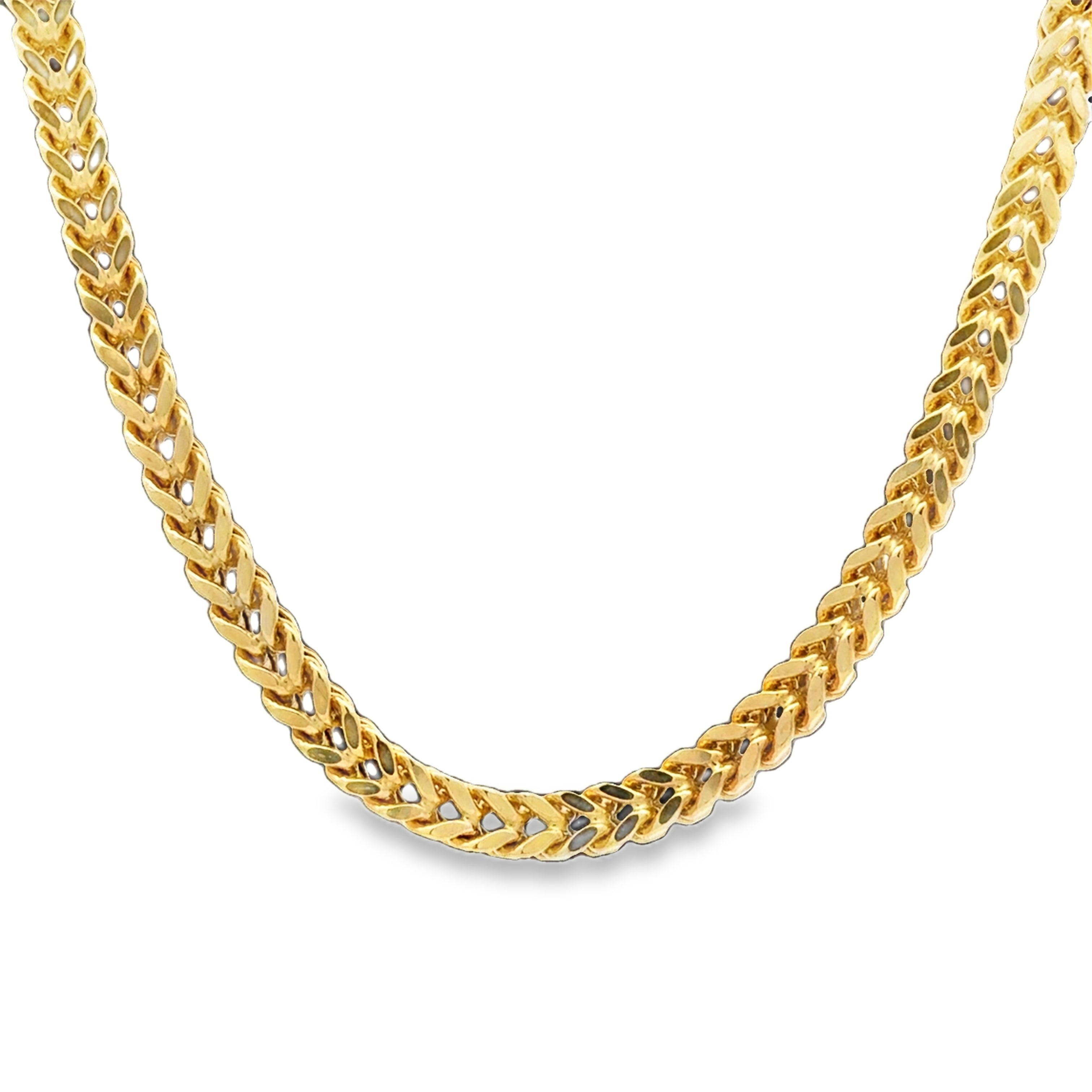 10K Franco chain necklace in yellow gold by Solomon Jeweler