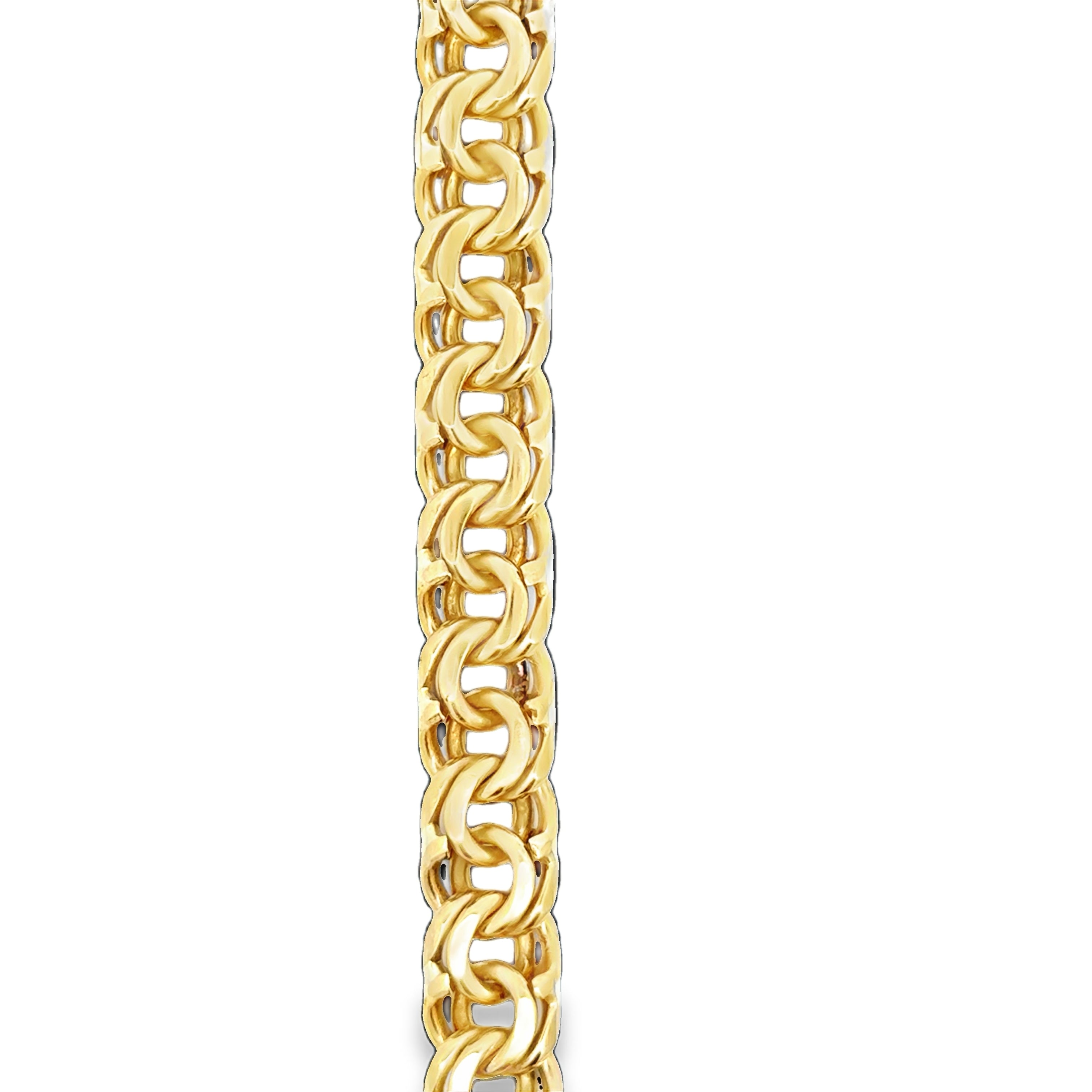 10 karat solid gold Chino link chain necklace with Italian finish