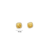 10 Karat Yellow Gold Square Nugget Earrings - Solomon Jewelers