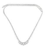 14K Gold Graduated Lab Diamond Tennis Necklace – Solomon Jeweler