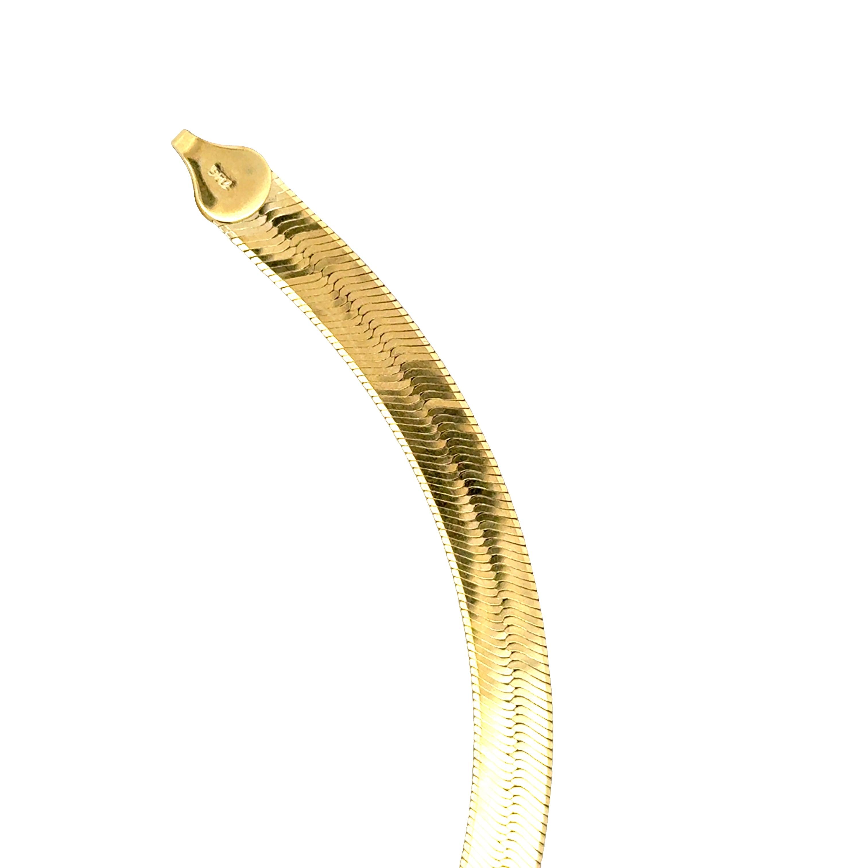 10 karat Yellow Gold Herringbone Chain available at Solomon Jewelers Kansas.