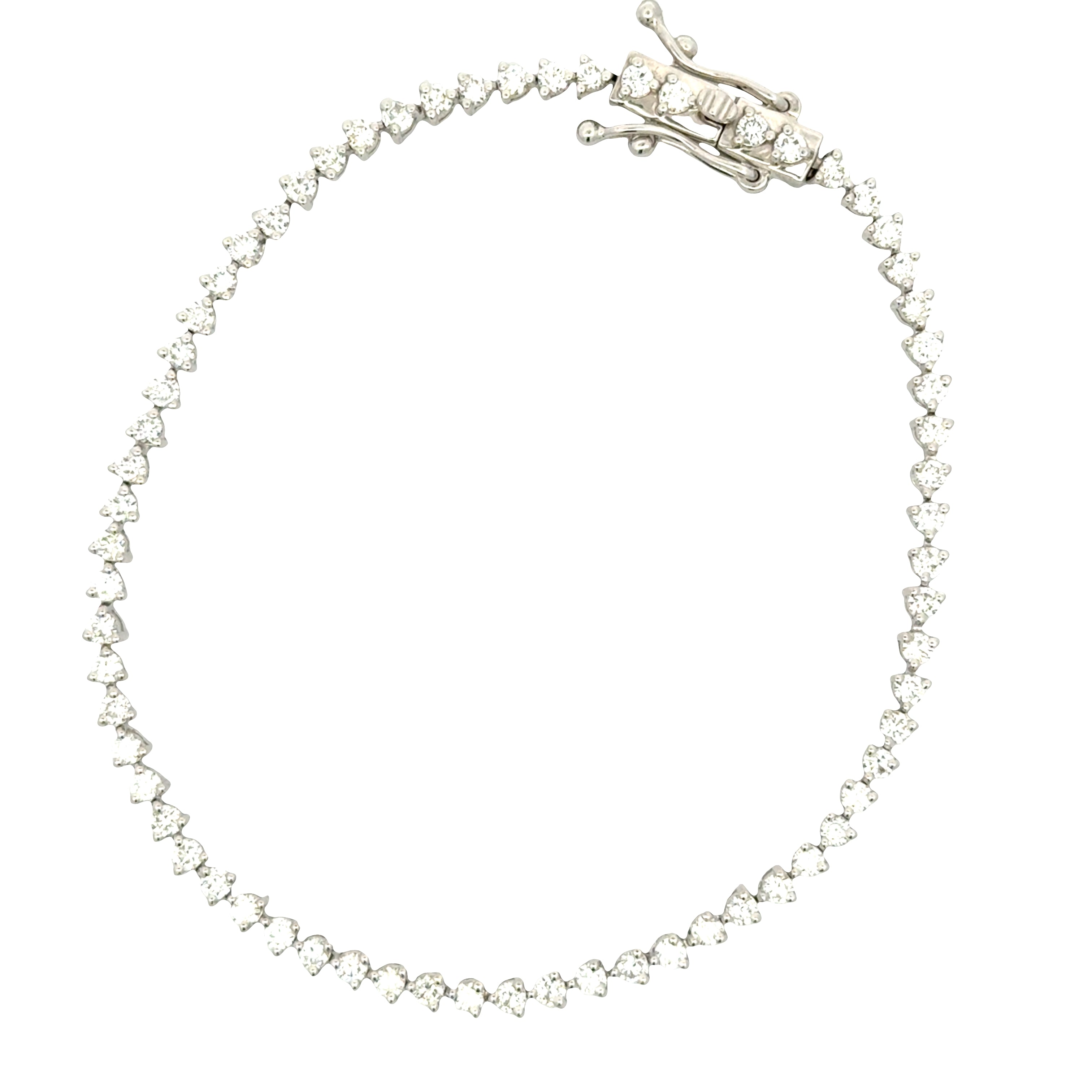 Lab diamond tennis bracelet available at Solomon jeweler Wichita Kansas.