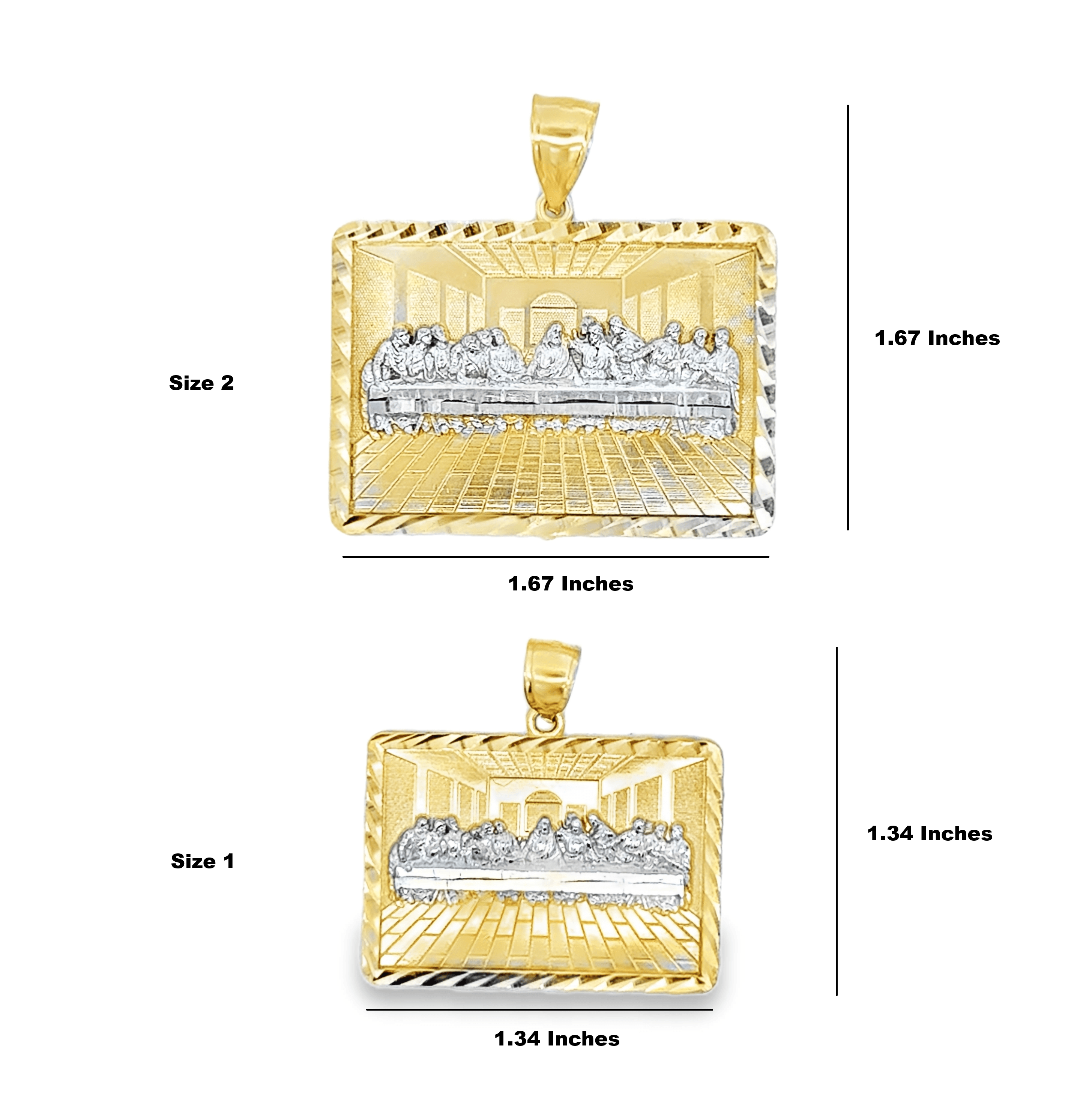 10Karat Two-Tone Gold “The Last Supper” Pendant - Solomon Jewelers