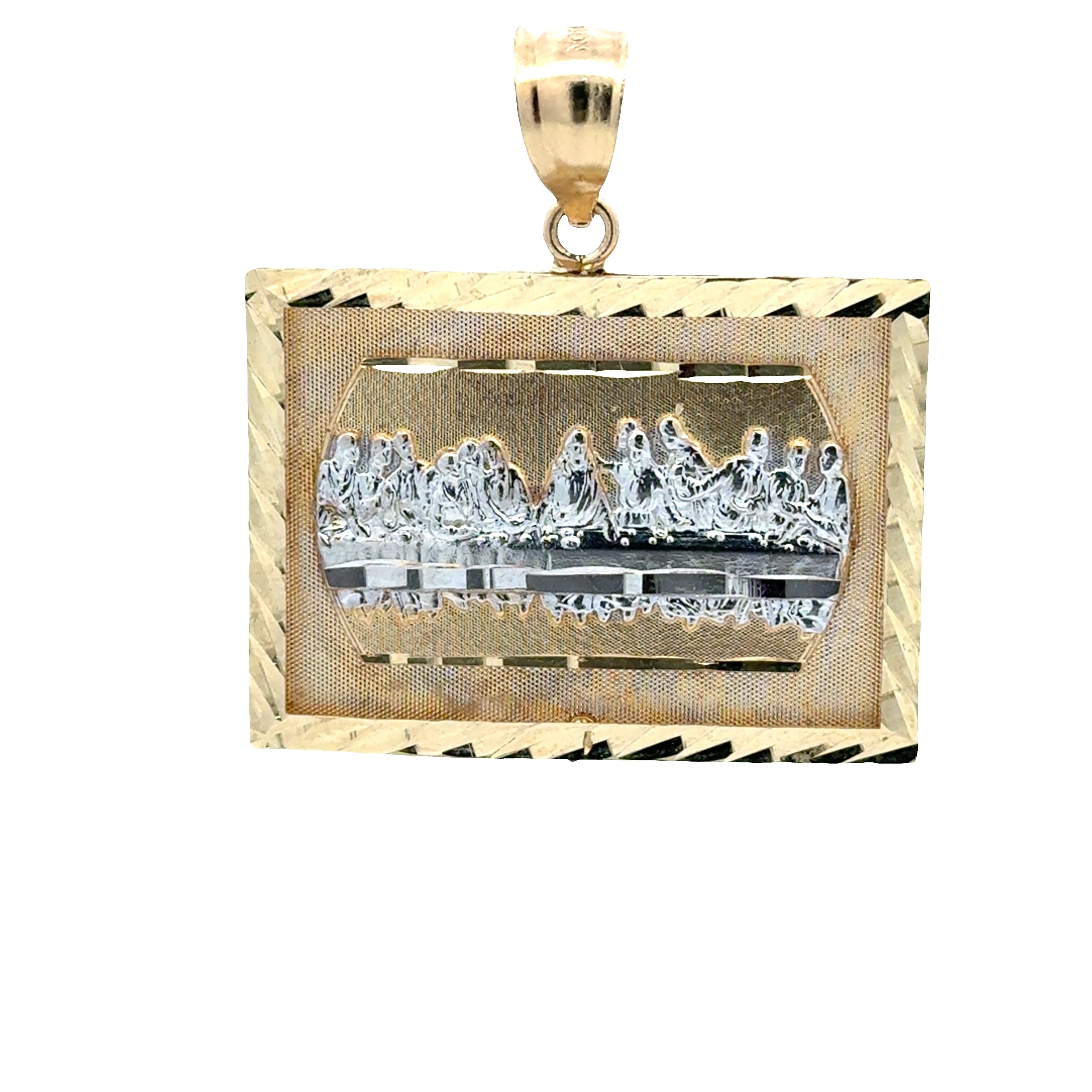 Two tone last supper pendant available at Solomon Jeweler Kansas.