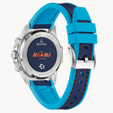 As the official timekeeping partner of E1 Team Miami, Bulova presents this special edition timepiece in its custom designed box inspired by this exhilarating new frontier of speed.