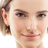 Modern Swirl Moissanite Earrings in Sterling Silver - Solomon Jewelers