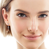 Moissanite Sterling Silver Drop Earrings - Solomon Jewelers