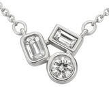 Multi-Shape Natural Diamond Pendant Close-Up