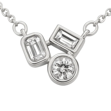 Multi-Shape Natural Diamond Pendant Close-Up