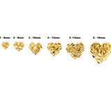 10 Karat Yellow Gold Heart Nugget Earrings - Solomon Jewelers