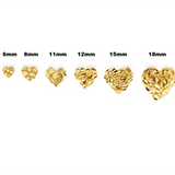 10 Karat Yellow Gold Heart Nugget Earrings - Solomon Jewelers