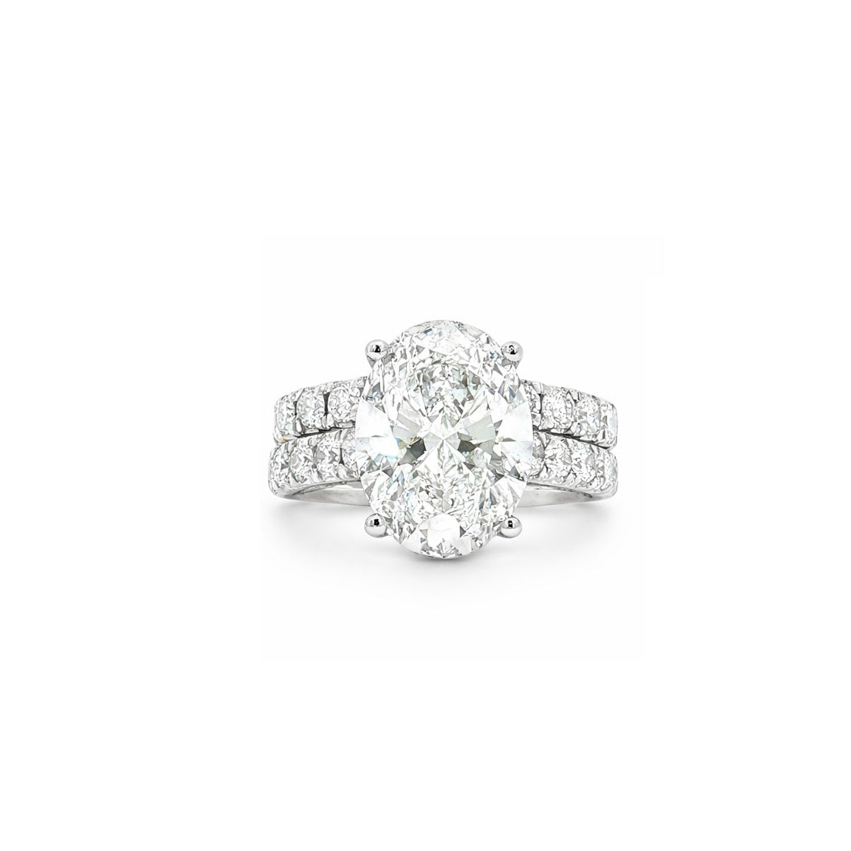 14K White Gold Oval Lab Diamond Bridal Ring – Solomon Jeweler Kansas