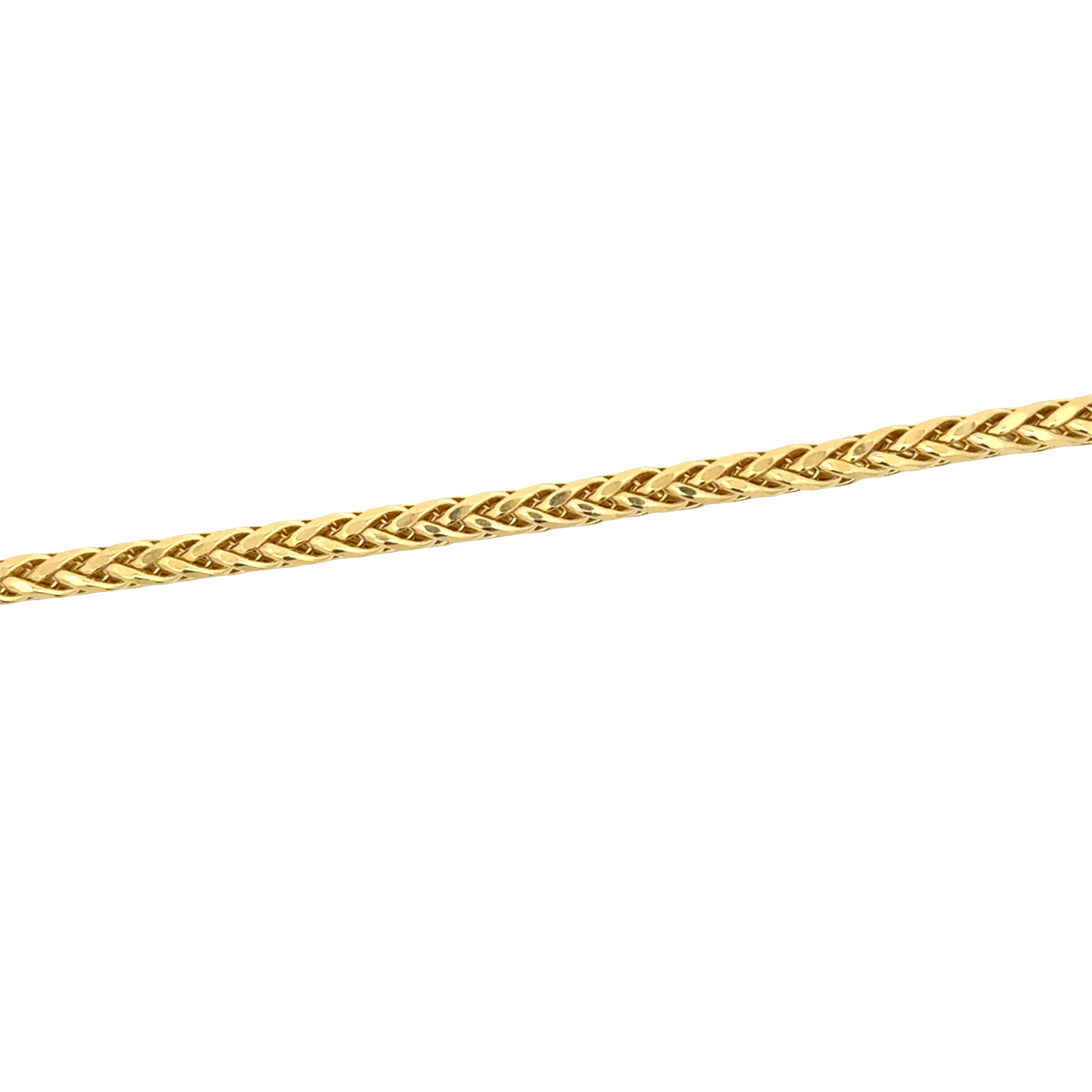 Palm chain in 14 karat yellow gold.