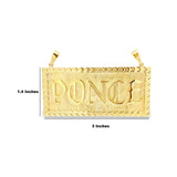 Personalized Gold Nameplate Pendant with Textured Background