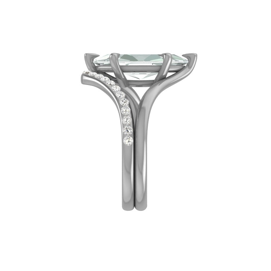 Diamond engagement ring with 2 3/4 CT T.W. Dutch marquise lab-grown diamonds in platinum setting