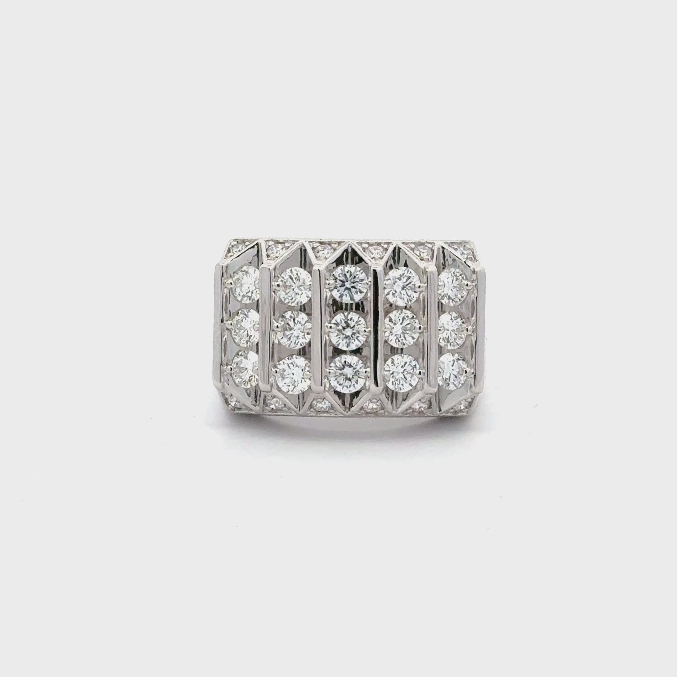 Men’s Luxury Diamond Ring Wide Band Design
