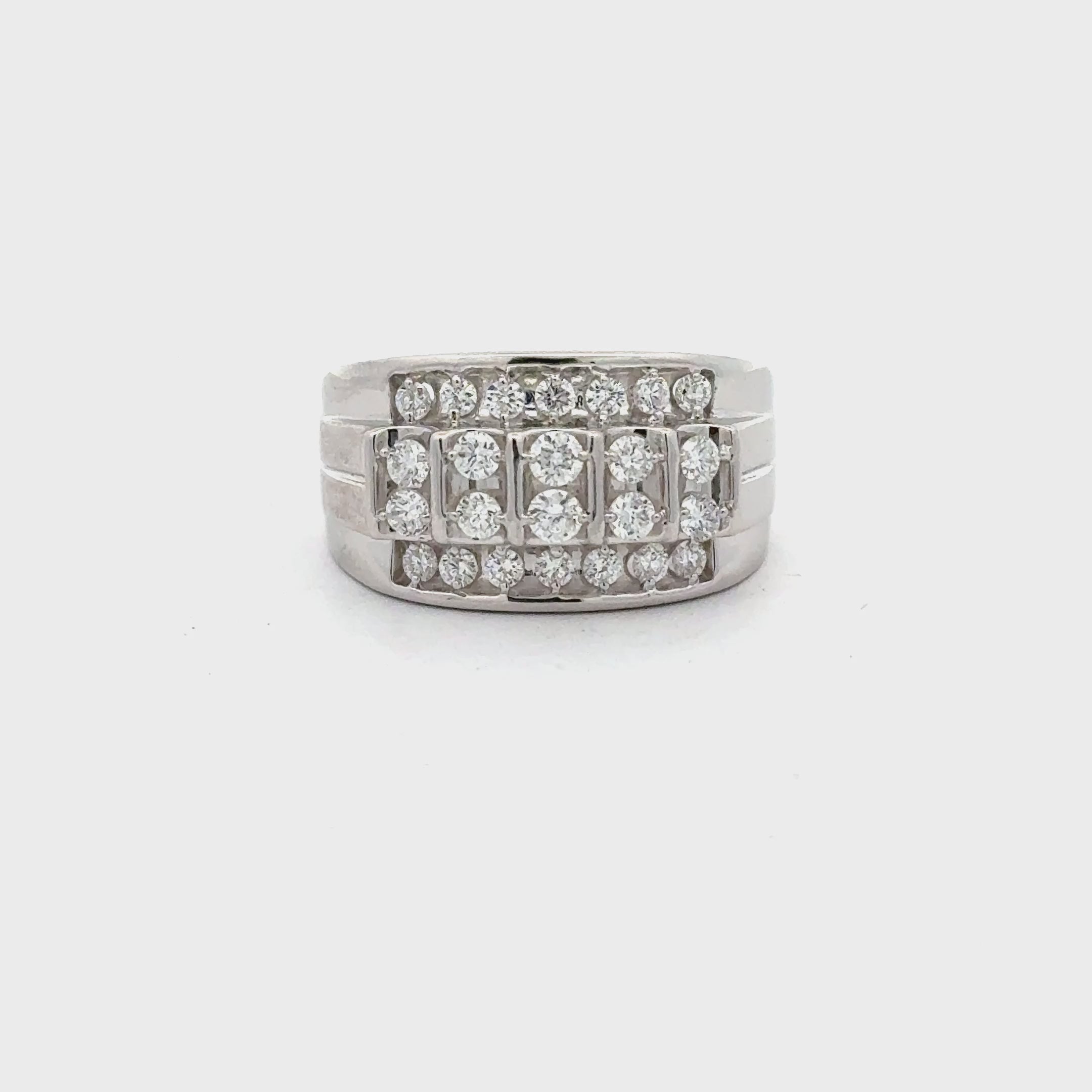 Bold statement mens diamond ring available at Solomon Jewelers Wichita Kansas.