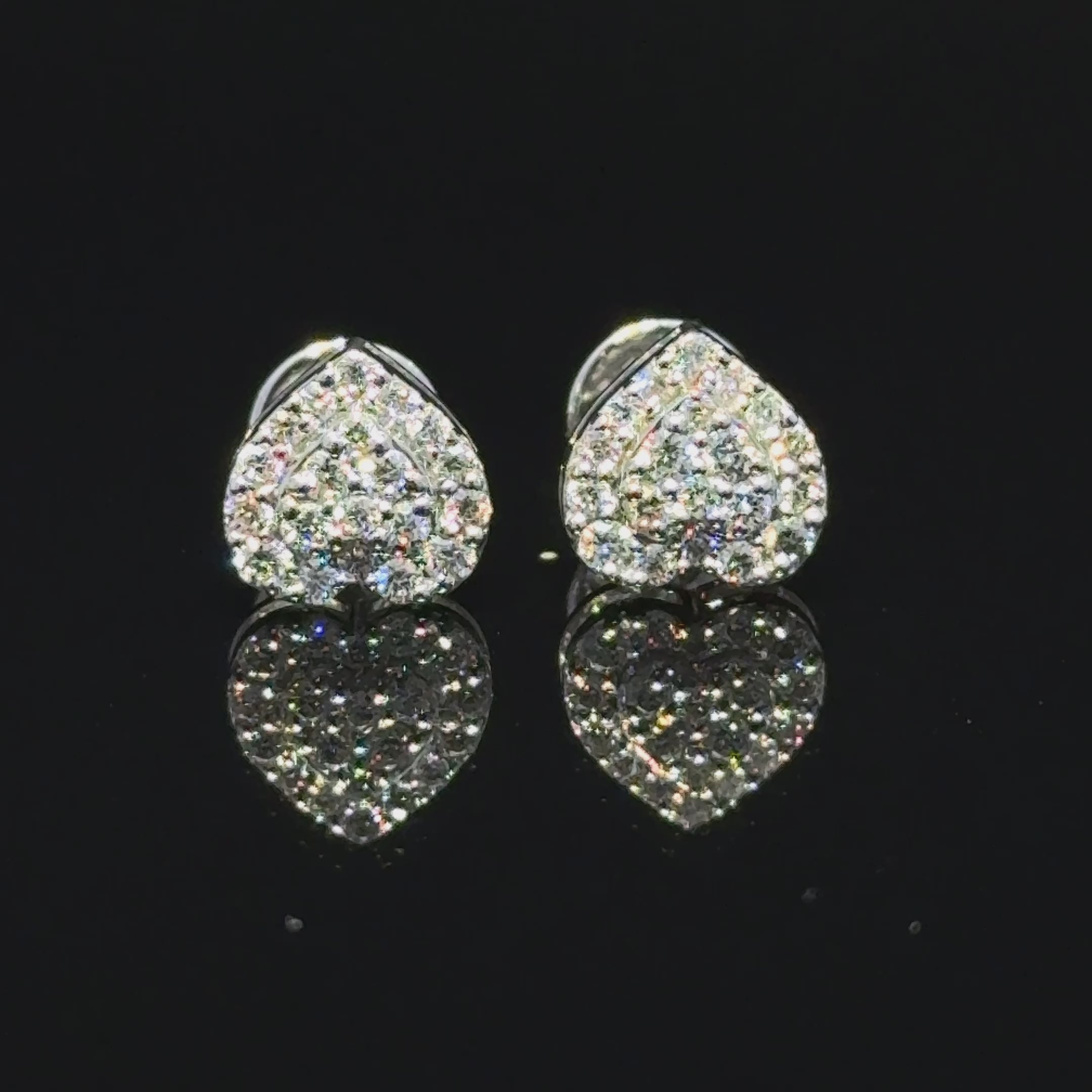 Heart Diamond Earrings available at Solomon Jewelers Wichita Kansas.