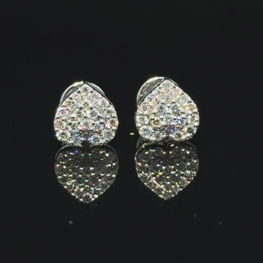 Heart Diamond Earrings available at Solomon Jewelers Wichita Kansas.