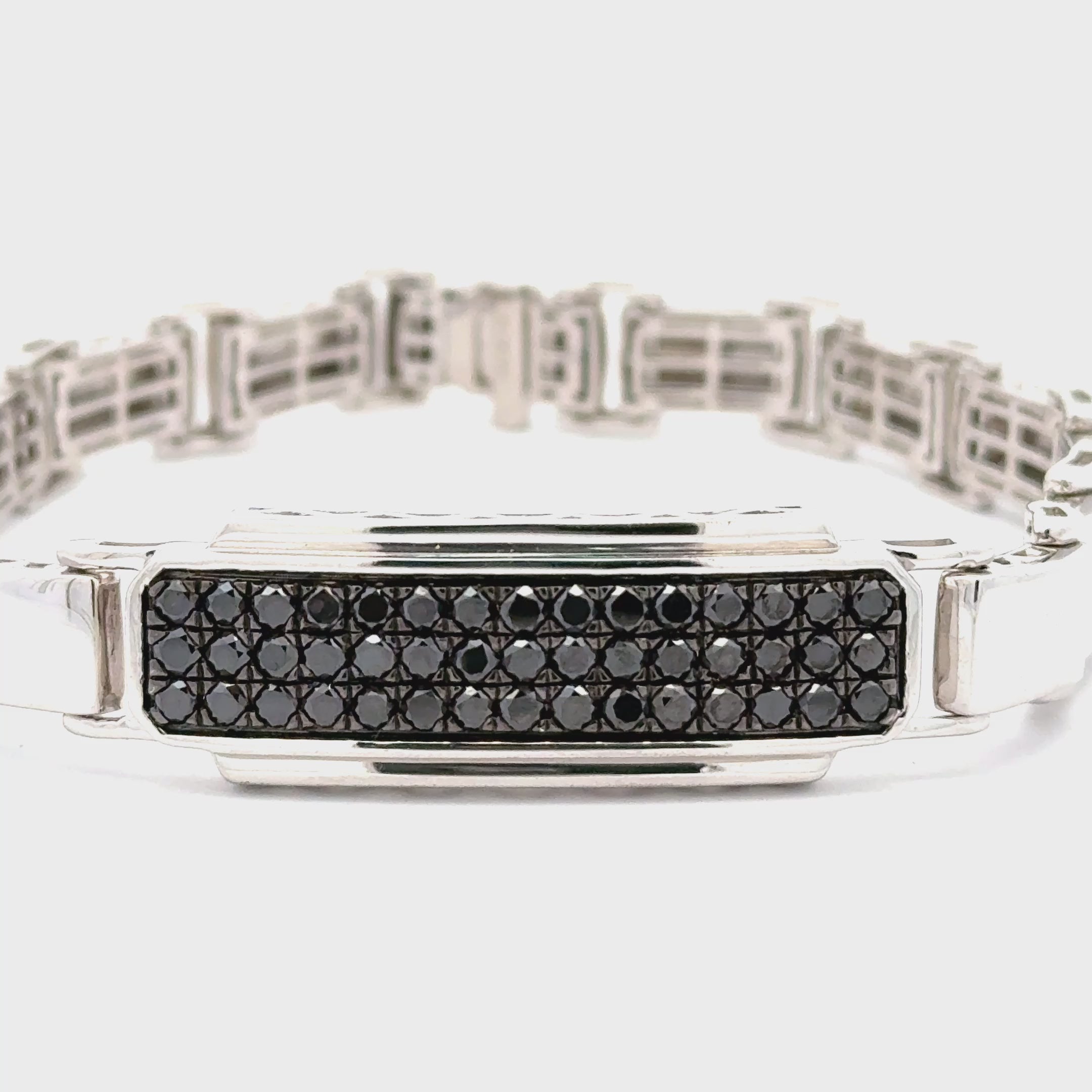 Sterling Silver Black Diamond Bracelet – Solomon Jeweler