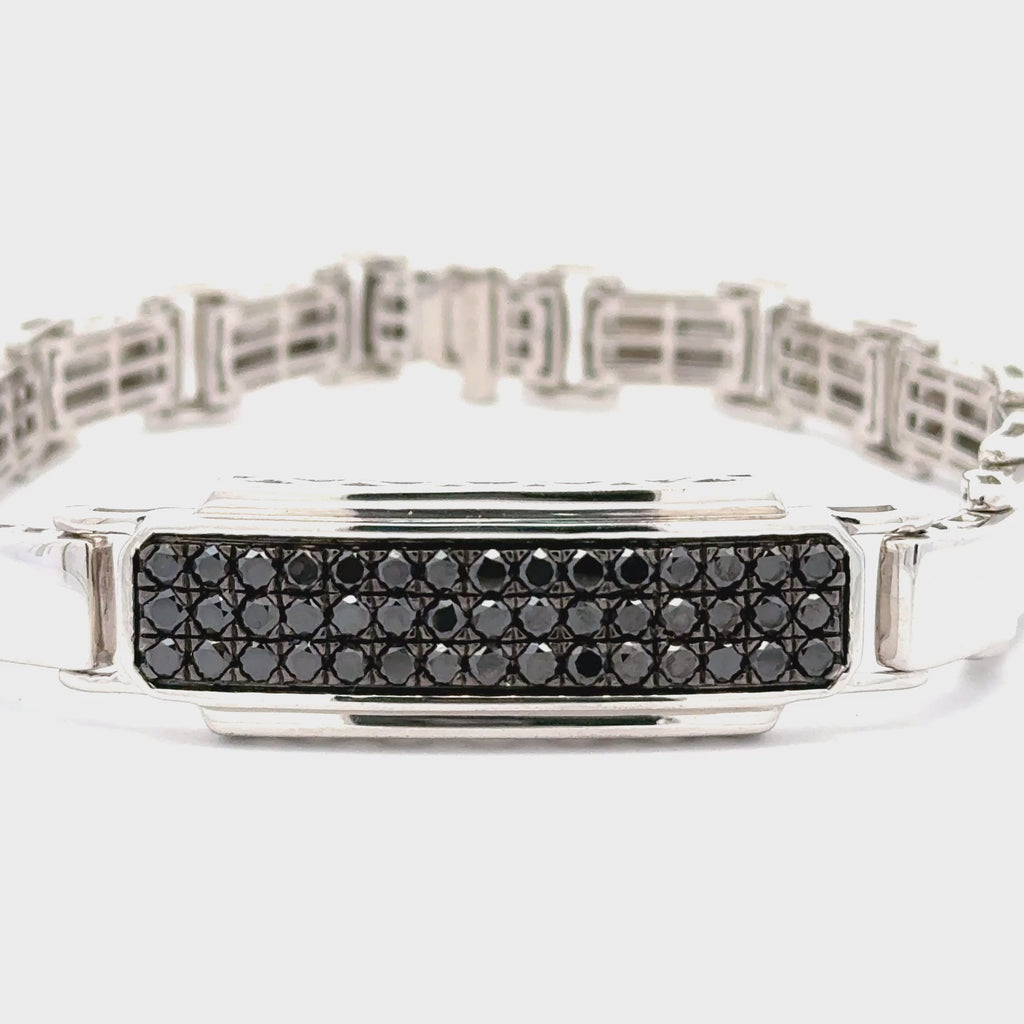 Sterling Silver Black Diamond Bracelet – Solomon Jeweler