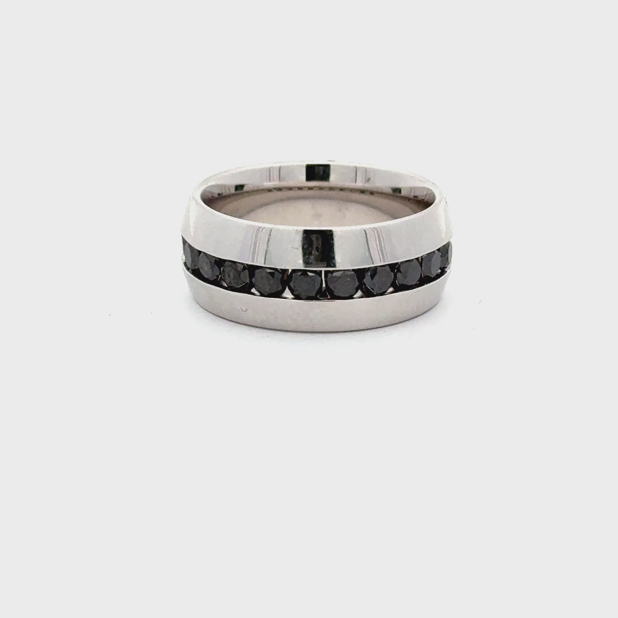Sterling Silver Black Diamond Band Ring – Solomon Jeweler Kansas