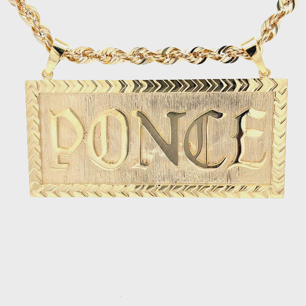 10K/14K Yellow Gold Custom Name Pendant – Solomon Jeweler