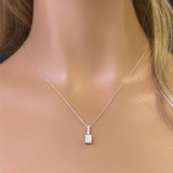 Radiant-Cut Solitaire Diamond Necklace by Solomon Jeweler
